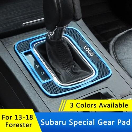 QHCP Latex Gear Shift Anti-Slip Mat Silicone Car Non-slip Gear Panel Decoration Fits For Subaru Forester 2013-2018 Car Accessory
