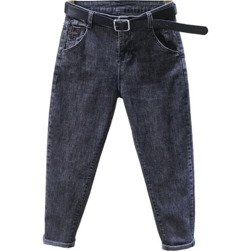 Py1021 2020 spring summer autumn new women fashion casual Denim Pants woman female OL black jeans baggy jeans