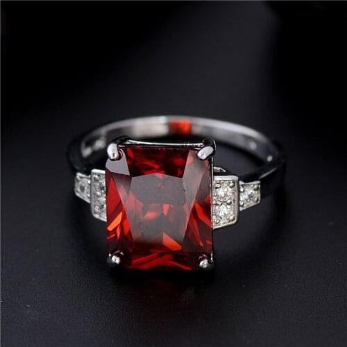 S925 Sterling Silver Rings Earring for Women Ruby Wedding Bands Fine Jewelry for Luxury Classic Engagement 925 Silver Ring Gifts