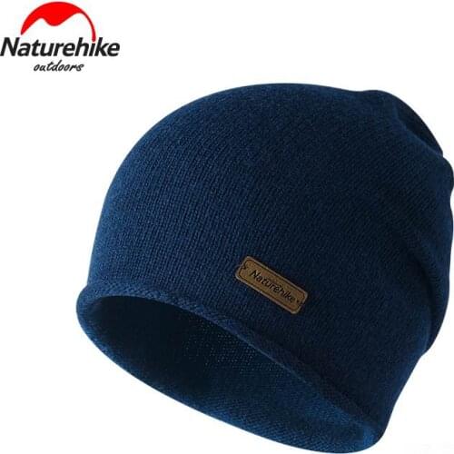 Naturehike Outdoor Unisex Knitted Cap Cotton Wool Warm Winter Hat Ultralight Man Running Hats Woman Caps