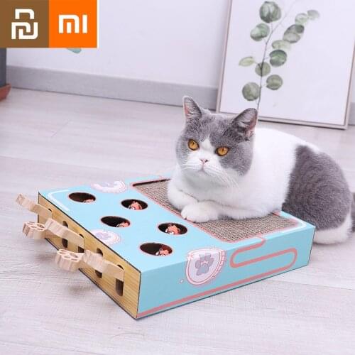 Xiaomi Cats Scratcher Little Bee Interactive Gophers Toy Creative Wear Resistant Multi Function Box Corrugated Cardboard Youpin