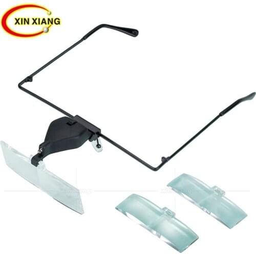 3 Magnification Glasses Magnifier With Led Light Clip Magnifier Lamp 1.5X 2.5X 3.5X Magnifying Glass Reading Jewelry Loupe