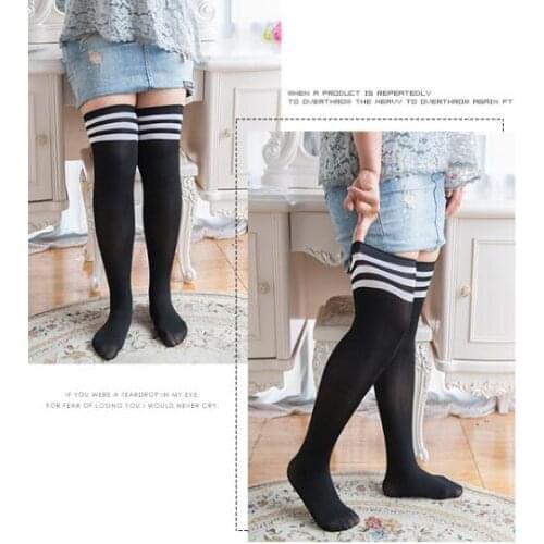 Womens Stockings Of Large Size Thigh High Knee High Socks Explosion Black Plus Size Female Stockings Loose Long Socks Women