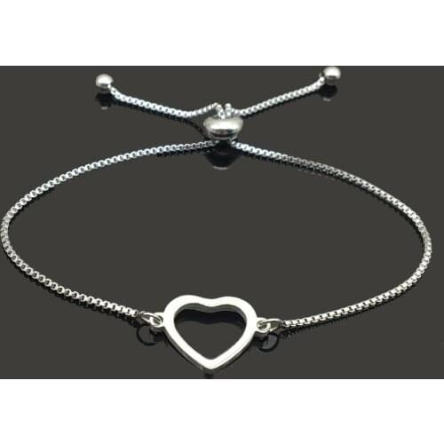 Love Stainless Steel Bracelet Slide Adjustable Chain Bracelet For Women Jewelry