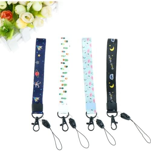 1Pcs DIY Hang Rope Lariat Lanyard Cute Cartoon Wrist Hand Cell Phone Mobile Chain Straps Keychain Charm Cords