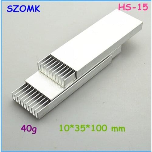 10 pcs, high quality abs electronics aluminum heat sink 10*35*100mm aluminum metal heat sink CPU aluminium radiator