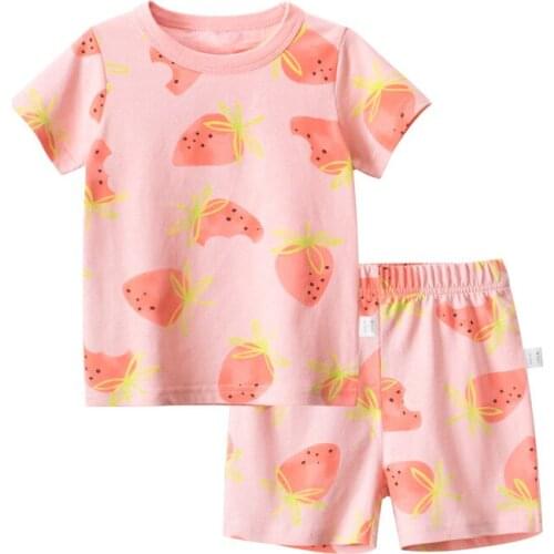 2021 Fashion Summer Pajamas Baby Boy Clothes Children Set For Girls Clothing Children Home wear Children Pajamas 2-8 Age