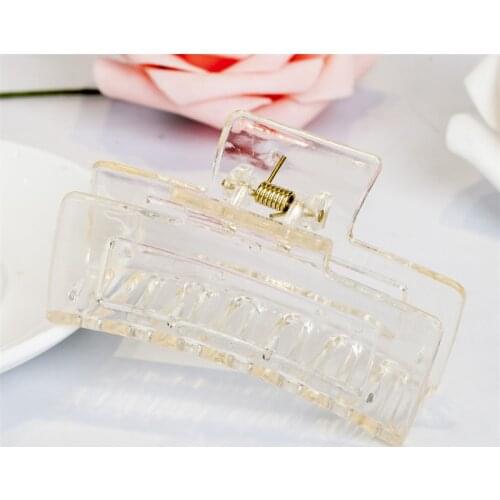 2021 New Claw Clip for Women Tough Colorful Plastic Hair Claw Large Size Hair Clamps Claw Clip Crab Chic Hair Accessories Gift