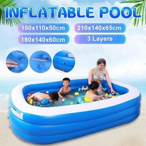 3 Layers Portable Inflatable Swimming Pool Environmental PVC Warm Adults Kids Bath Bathtub Foldable Outdoor Indoor Bathroom SPA