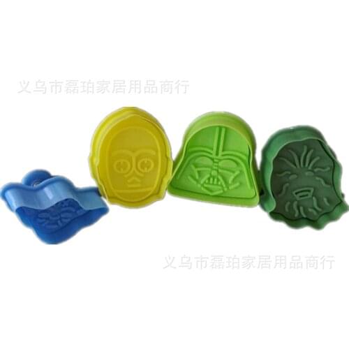 4pcs Disney Cartoon Biscuit Spring Embossing Mould Cake Tool DIY Baking Decoration Fondant Molds Thanksgiving Halloween Gifts