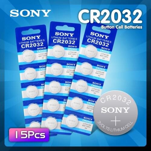 15pcs sony CR2032 3V 100% Original Lithium Battery For Watch Remote Control Calculator CR2032 2032 button cell coin batteries