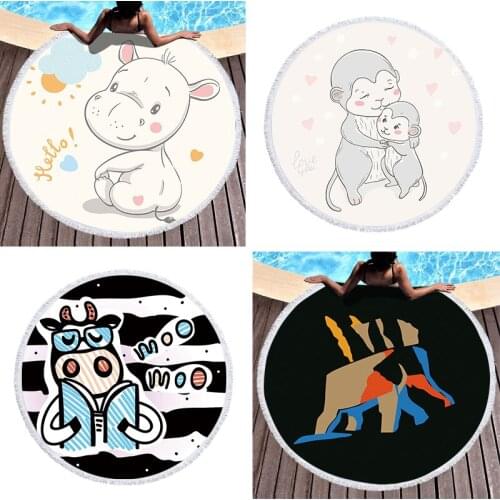 Cartoon animals Large beach towel Bath towel Bath towels microfiber towel For home large beach towels Sea beach towel Bath towel