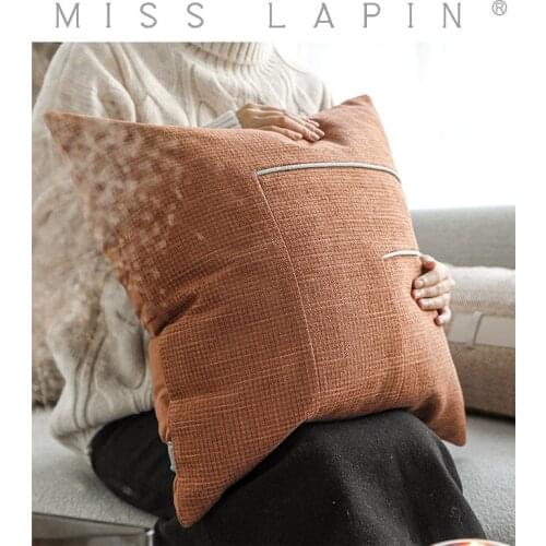 MISS LAPIN Orange Cushion Cover Interior Design Home Decoration Luxury Throw Pillows for Sofa