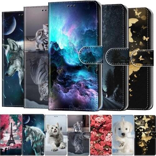 Leather Flip Case For Moto G8 G7 E7 Plus E G Power Stylus 2020 G9 Play Phone Cover Wallet Painted Book Funda
