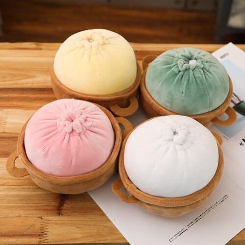Food Buns Plush Toy Cute Doll Sleeping Appease Pillow Cushion Home Sofa Pillow Stuffing Girl Gift Photography Props