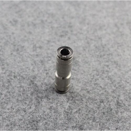 1/4 Inch one touch fittings for 6.35mm tube size full brass PU 1/4 union straight connector quick air pneumatic fittings