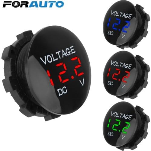 FORAUTO Voltage Meter Tester Led Display Mini Digital Voltmeter Ammete For Car Auto Motorcycle DC 12V-24V