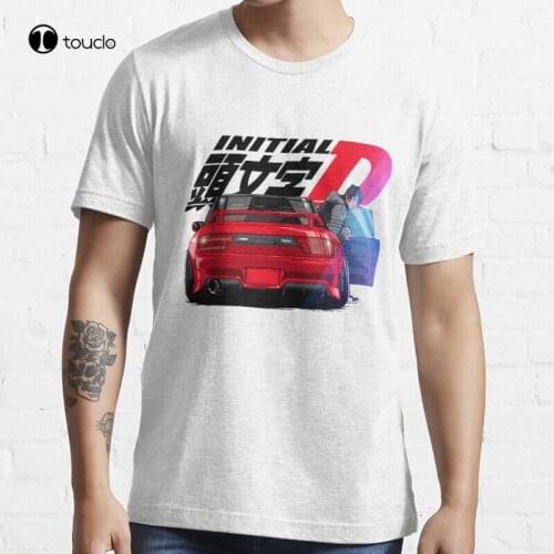 Initial D Silvia S13 Fujiwara Tofu Akina Redsuns Red Suns T-Shirt Cotton Tee Shirt