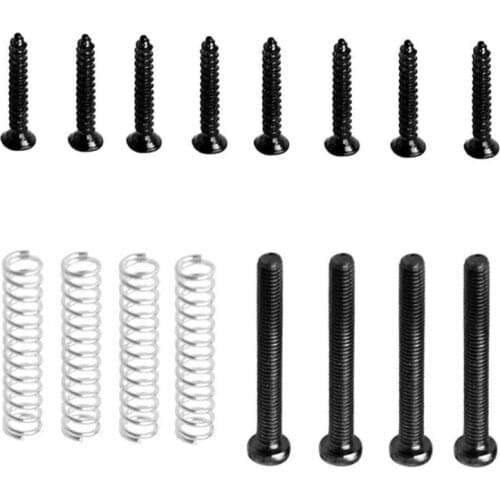 Humbucker Pickup Screws Springs Kit Ring Surround Mounting Guitar Parts Black