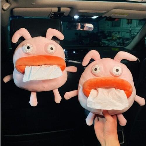 Creative Cartoon Celebrity Multifunction Car Sun Visor Armrest Box Chair Back Hanging Paper Towel Box Car Tissue Box