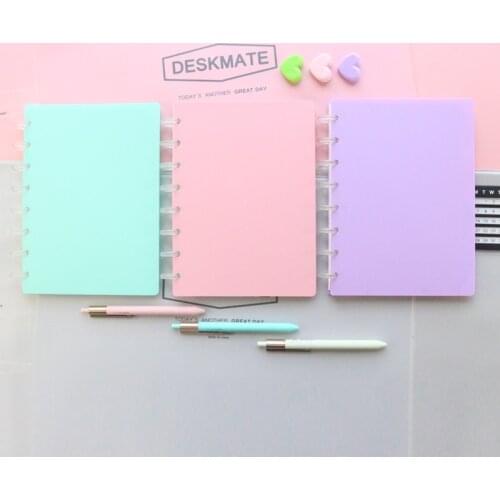 Domikee A5 cute classic macaron hardcover refillable notebooks school fine coil spiral agenda planner organizer stationery gift