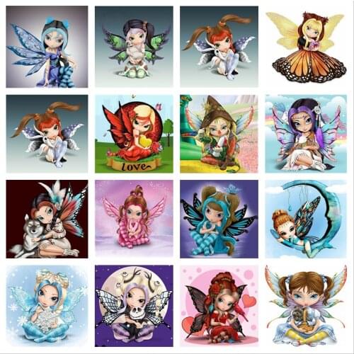 Full Square Diamond Painting Kits Big Eyes Doll 5D DIY Cartoon Diamond Painting Home Decoration Gift Hanging Painting