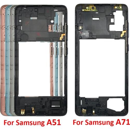 New Middle Frame Bezel Middle Plate For Samsung Galaxy A51 A515 A515F A71 A715 A715F A20 A30 A50 Replacement