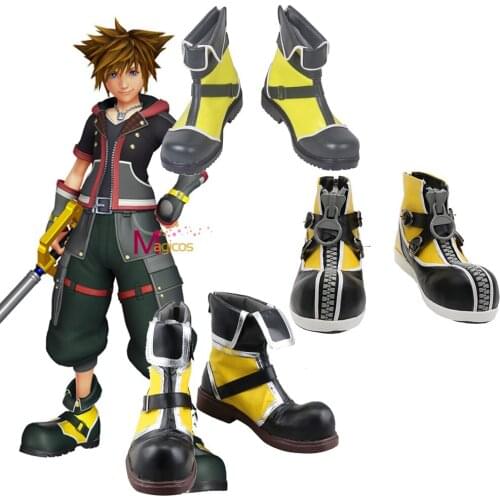 Anime Game Kingdom Hearts Sora Cosplay Boots Halloween Party Fancy Custom made Shoes
