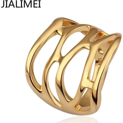 Wholesale Exquisite Rings rose gold Gold Color with zircon,Geometric fashion Environmental Jewelry For Women R532