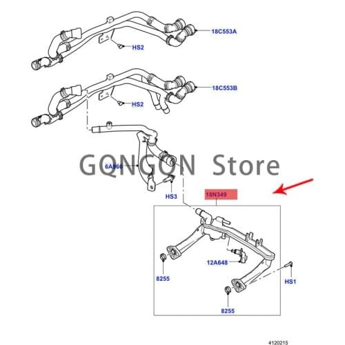 After CAR water pipe cylinder head 2010 -2021lan dro ve rdi sco ver y4r ang ero ver ran ger ove rsp ort Manifold Heater Engine W