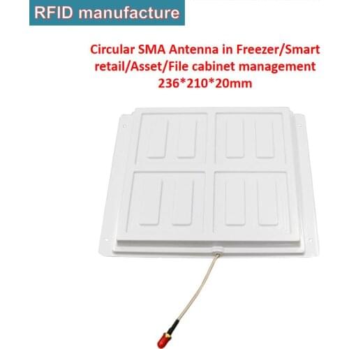 Near-field rfid uhf antenna Circular 8dBi gain SMA 865-928mhz for rfid impinj r2000 chip reader in freezer/library management