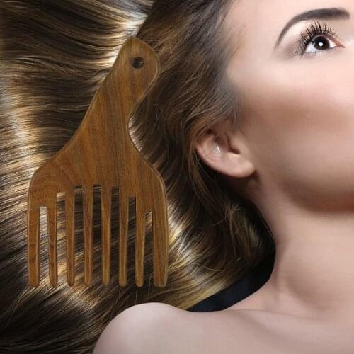 Wide Tooth Detangling Hair Scalp Massage Beard Pick Comb Travel Detangling Hair Pick Comb Anti-static Wood Comb