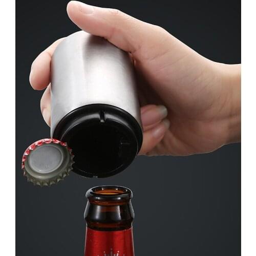 Beer Bottle Opener Beer Screwdriver Automatic Push-type Stainless Steel Wine Opener Bottle Opener Seamless Capping Artifact