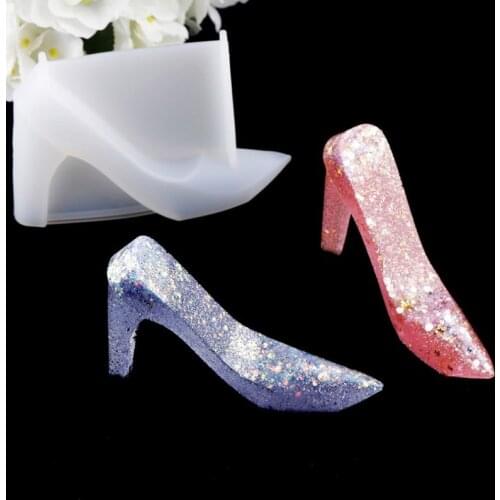 High Heels Shape Silicone Mold Crystal Epoxy Mould Hand Making Soap Mold For Ornament Table Decoration DIY Decoration Mould