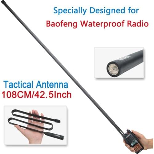 SMA-Female Foldable CS Tactical Antenna Dual Band 144/430Mhz For walkie talkie Baofeng UV-XR UV-9R plus BF-F11 Waterproof Radio
