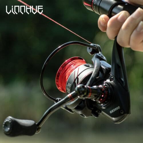 LINNHUE Offical GS 2000-7000 Fishing reel 10kg Max Drag Power Light Resistance Spinning Reel Metal Spool for Bass Pike Fishing
