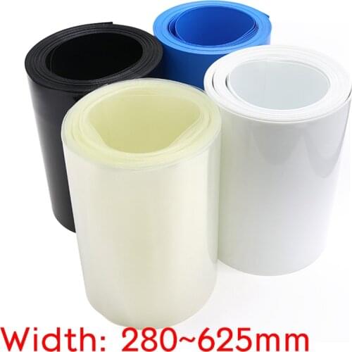 280mm ~ 625mm 18650 Lithium Battery Heat Shrink Tubing Li-ion Wrap Cover Skin PVC Shrinkable Tube Film Sleeves Insulation Sheath
