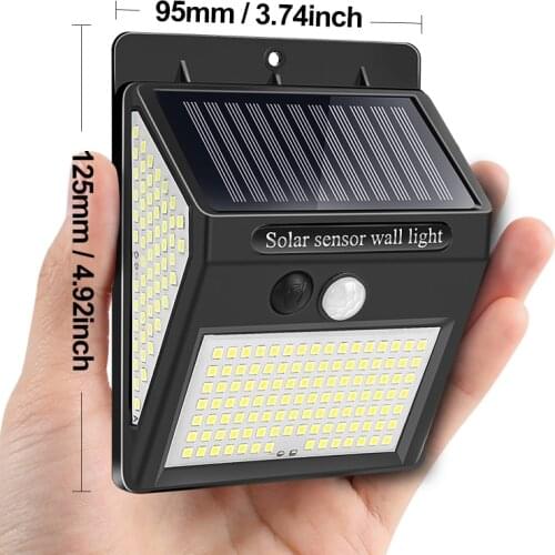 144 LED Solar Light Outdoor Solar Lamp with Motion Sensor Solar Powered Sunlight Spotlights for Garden Decoration