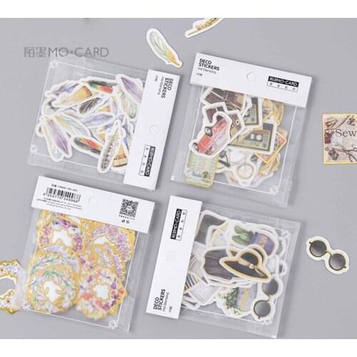 XINAHER 45 pcs/Bag Feather Life items paper sticker package DIY diary decoration sticker album scrapbooking