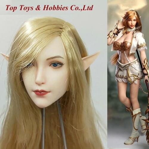 1/6 Scale Female SUPER DUCK SET043 COS heaven 2 elf head carving Fit 12inch Female PH TBL Figure in stock