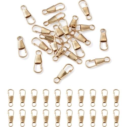 100 pcs Iron Keychain Clasp Findings Multi-Color 25x9x3mm Hole: 5x4mm for DIY Jewelry Making Accessories