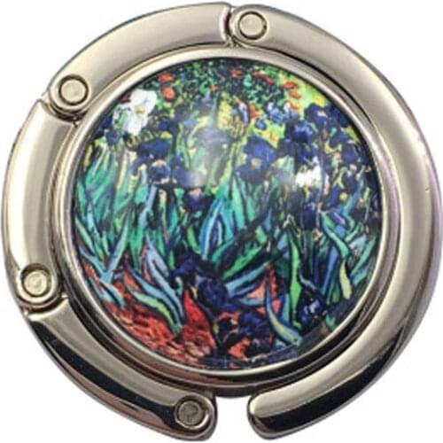 30PCS / LOT Round hanging bag hook foreign trade fine gifts flora and fauna figure flower peacock dragonfly creative folding Bag