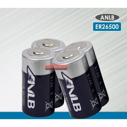 4pcs/lot New Original ANLB 3.6V ER26500 lithium Battery with 9000mAh capacity for smart card meter