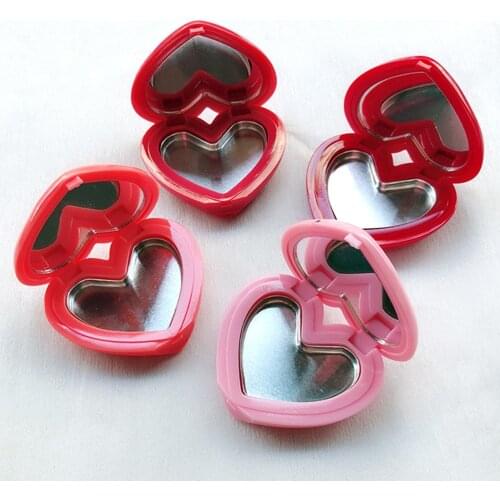 4PCS Lovely Empty Heart Shape Refillable Container Case for Beauty Cosmetic Lipstick Lip Balm Eyeshadow Blusher