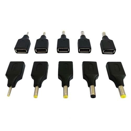 5Pcs Sample A Type USB Female To Male DC Power Plug Header Adapter Connector, 2.5*0.7mm,4.0*1.7mm,4.8*1.7mm,5.5*2.1mm,5.5*2.5mm