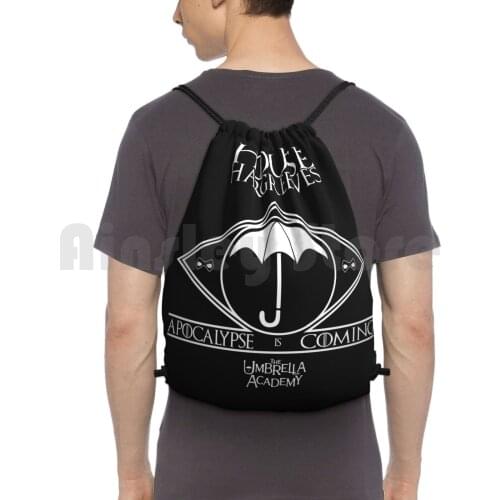 Umbrella Academy : Apocalypse Is Coming ( Got ) Backpack Drawstring Bag Riding Climbing Gym Bag Umbrella Academy Umbrella