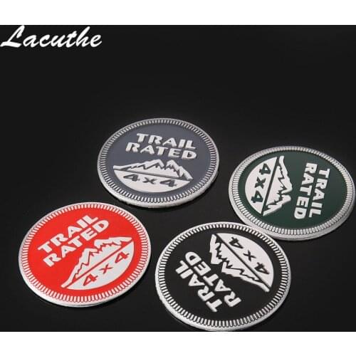 Car Sticker 3D Emblem Trail Rated Badge Truck Parts 4 Colors For Jeep Wrangler Patriot 4x4 Car Sticker