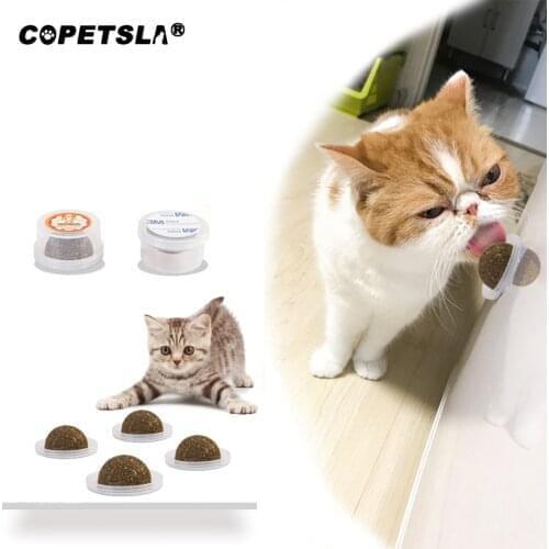 Copetsla New Healthy Cat Snacks Catnip Sugar Candy Licking Nutrition Gel Energy Ball Toy for Cat Kittens Increase Drinking Water