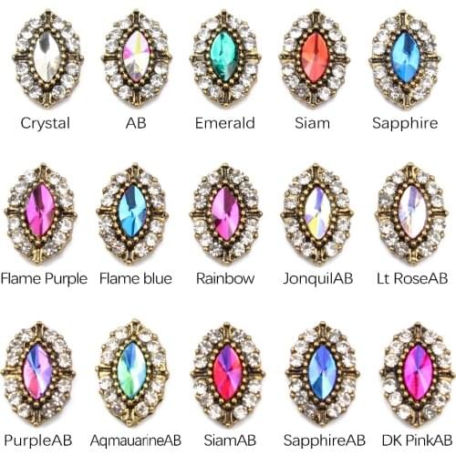 Hot Sale 10/30pcs Retro Alloy 3D nail art decor nails charm gliter crystal diamonds Stone strass jewelry accessoires