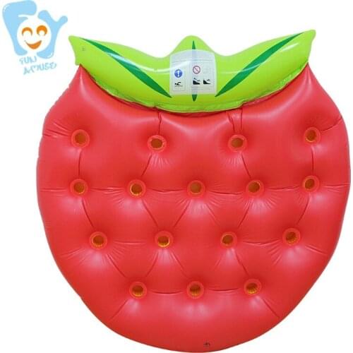 Hot Inflatable Strawberry Pool Float Swimming Floating Mattress Water Fun Toys Floating Air Bed Raft